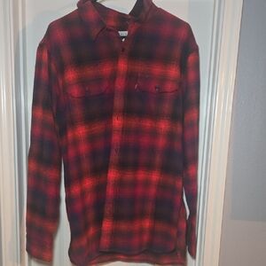 Levi's Red and Black Plaid Casual Shirt The Workers Relax Fit.